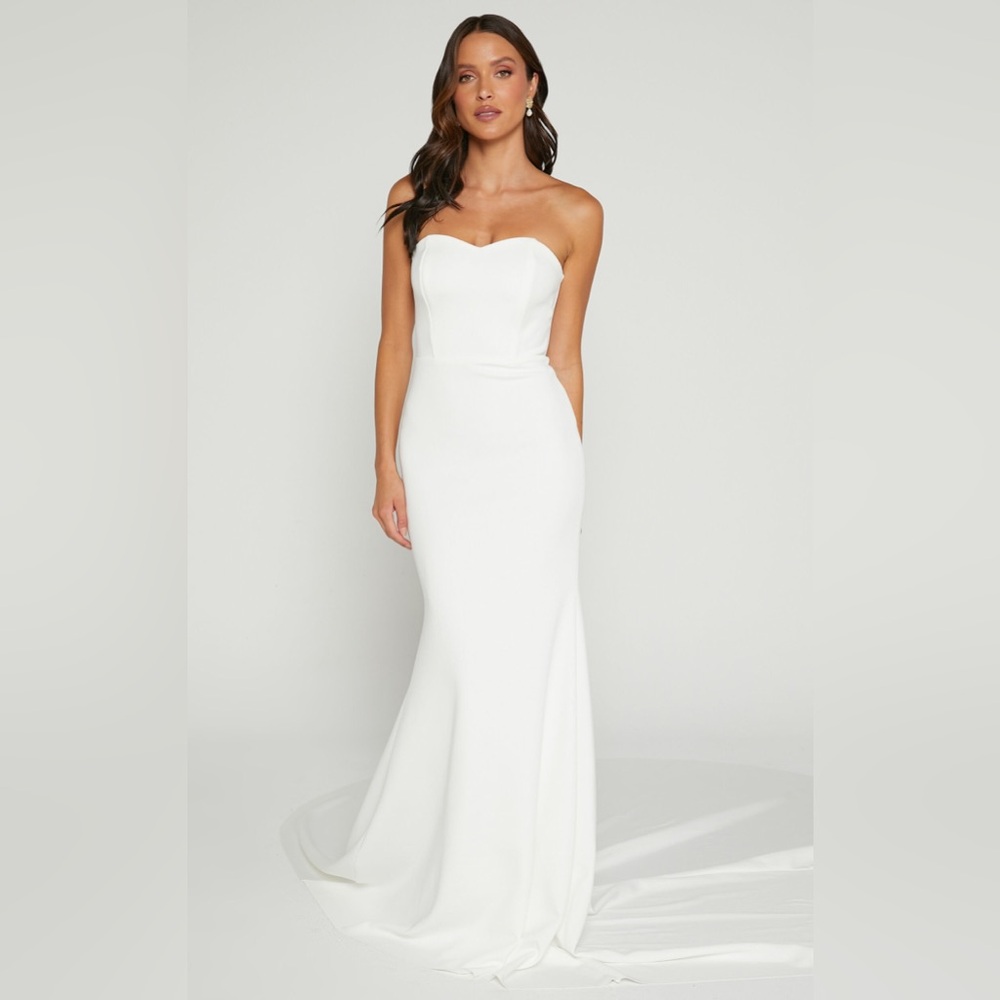 NWT Showpo Vows For Life Bridal Gown White Strapless Mermaid